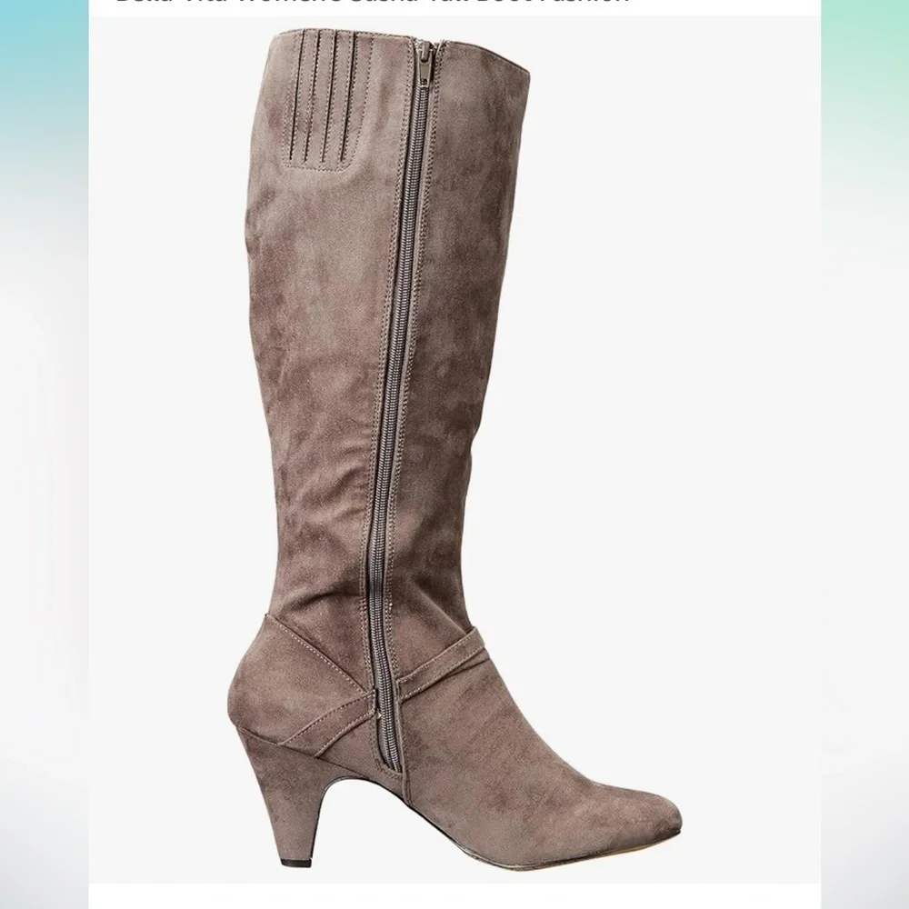 NWT Bella Vita Women's Sasha Tall Boot Grey Super Suede 7m